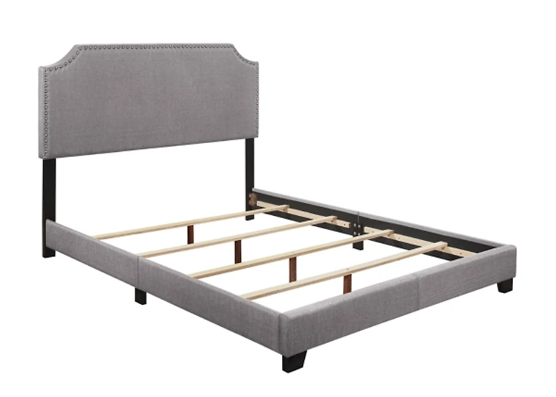 Gray Upholstered Channing King Bed