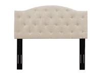 Beige Bryne Button Tufted King Headboard