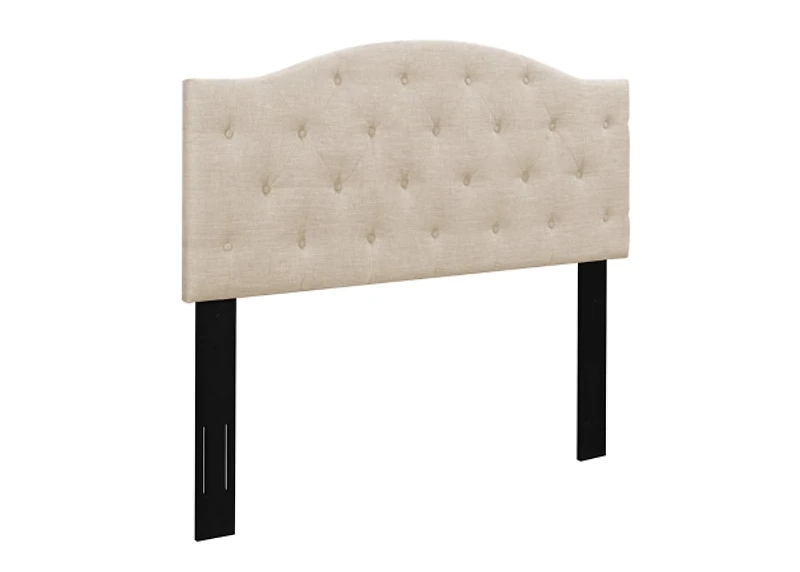 Beige Bryne Button Tufted King Headboard