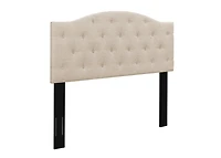 Beige Bryne Button Tufted King Headboard