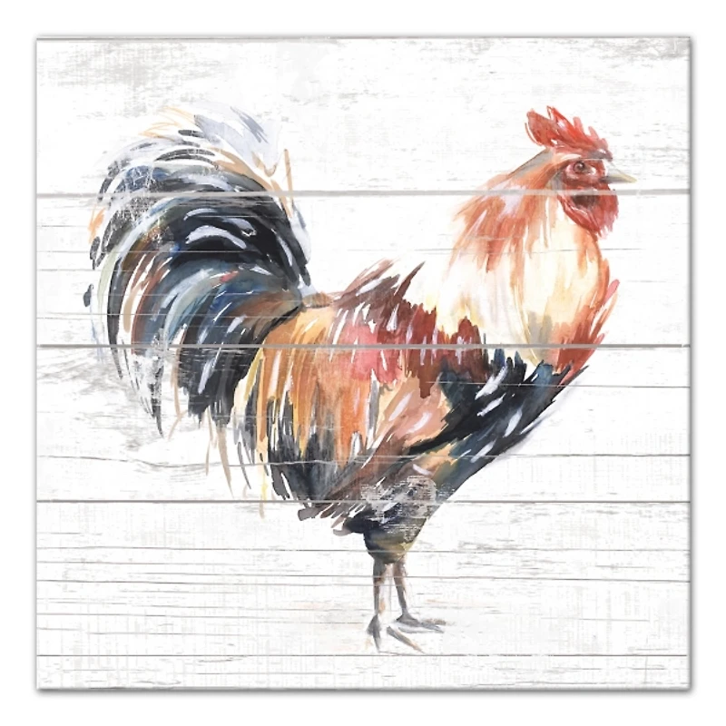 Farmhouse Rooster Canvas Art Print