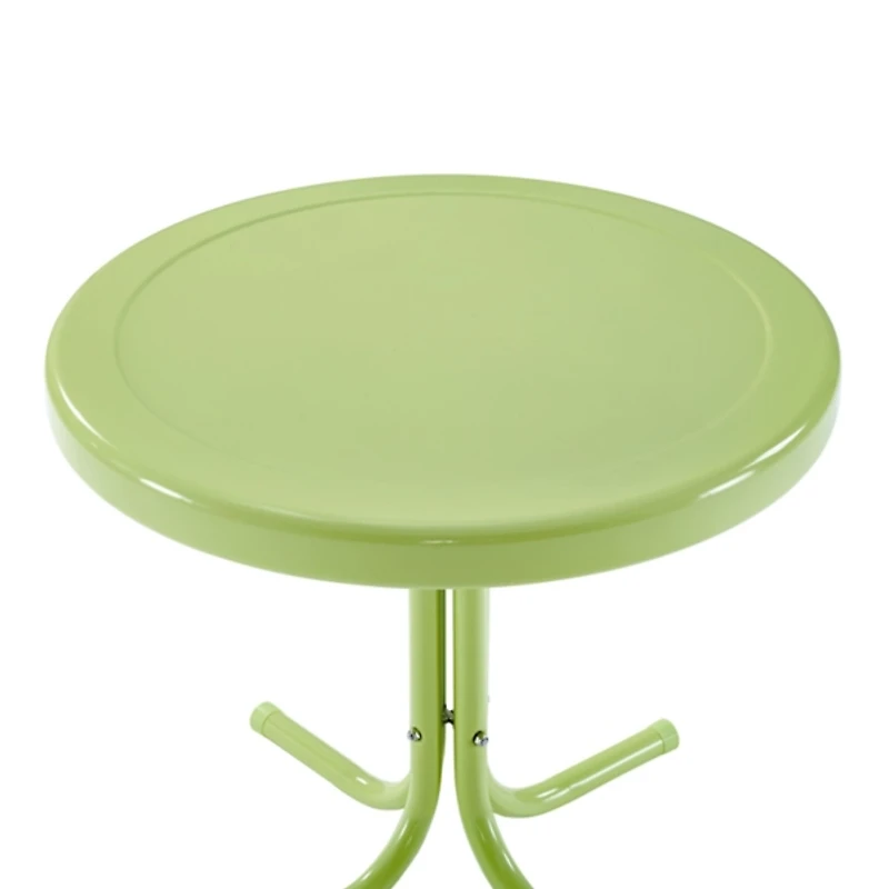 Key Lime Retro Metal Outdoor Side Table