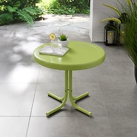 Key Lime Retro Metal Outdoor Side Table