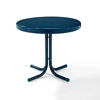 Navy Retro Metal Outdoor Side Table