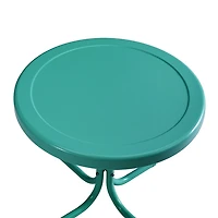 Turquoise Metal Outdoor Side Table