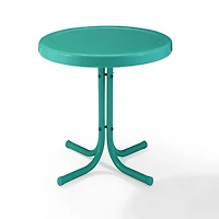 Turquoise Metal Outdoor Side Table