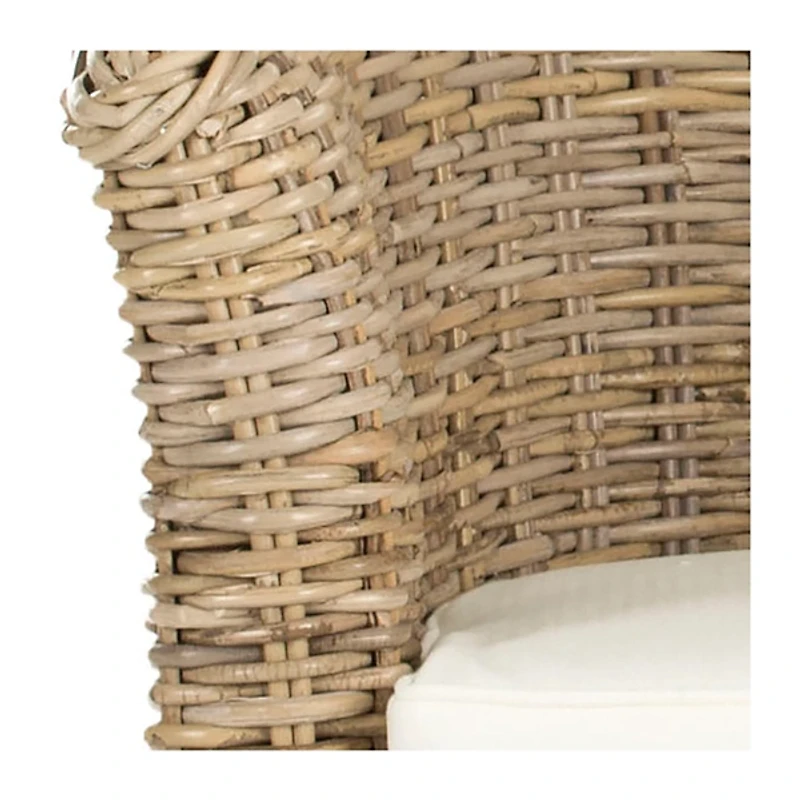 Natural Omar Rattan Barrel Accent Chair