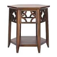 Brown Colin Hexagon Accent Table