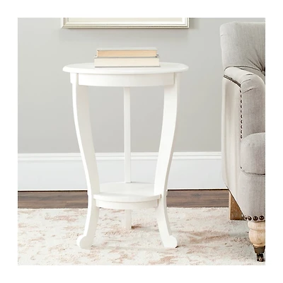 Cream Marion Pedestal Accent Table