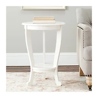 Cream Marion Pedestal Accent Table