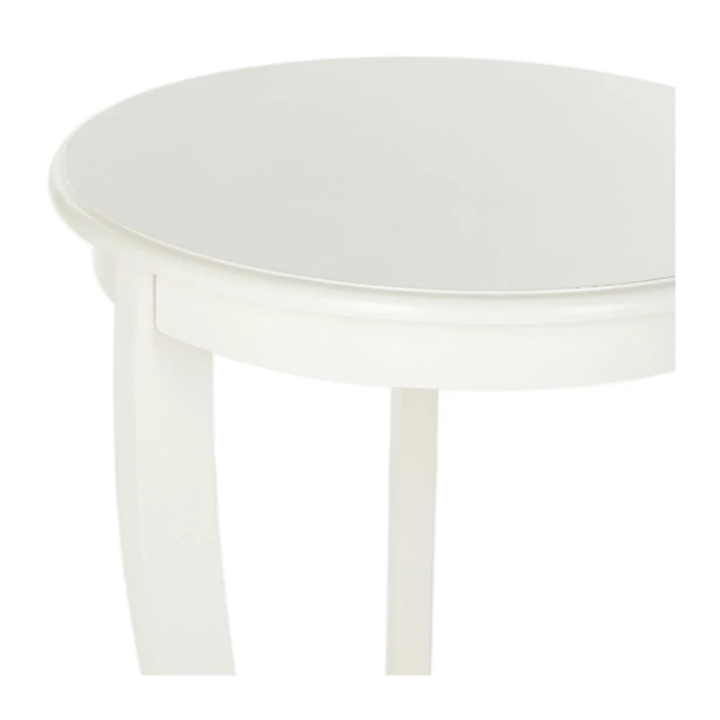 Cream Marion Pedestal Accent Table
