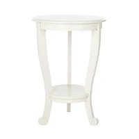 Cream Marion Pedestal Accent Table