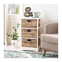 Hailey Wicker Basket Storage Accent Table