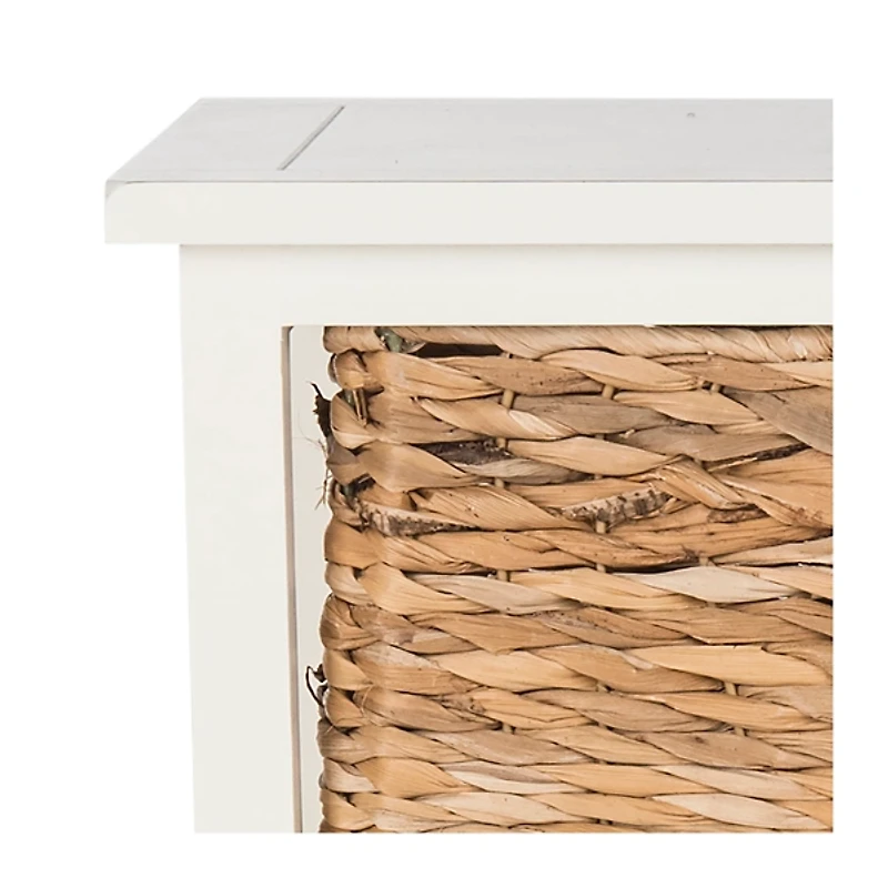 Hailey Wicker Basket Storage Accent Table