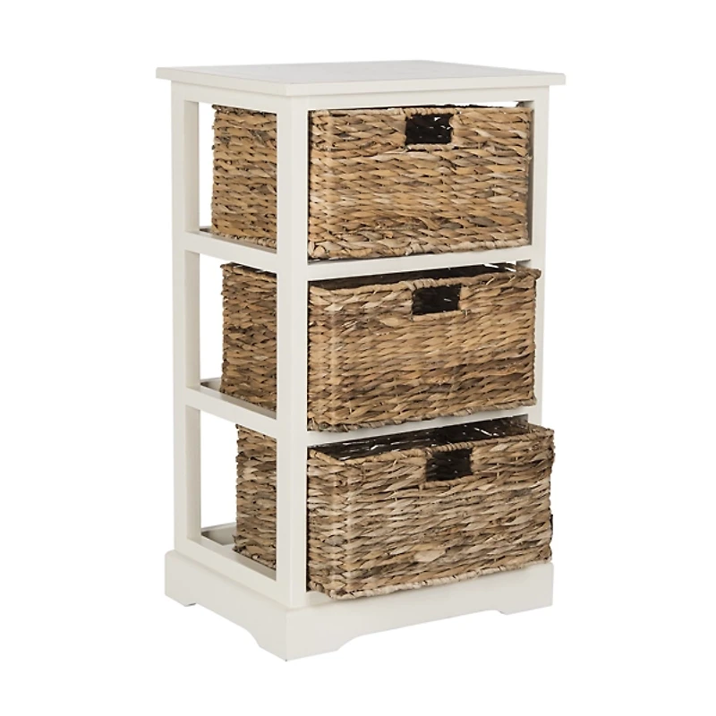 Hailey Wicker Basket Storage Accent Table