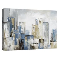 Blue City Canvas Art Prints, Set of 2