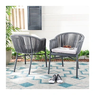 SAFAVIEH Rope Stackable Outdoor Chairs, Set of 2