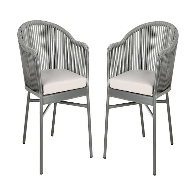 SAFAVIEH Rope Stackable Outdoor Chairs, Set of 2