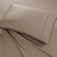 Khaki Cotton Blend Sateen 6-pc. Queen Sheet Set