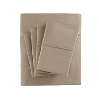 Khaki Cotton Blend Sateen 6-pc. King Sheet Set