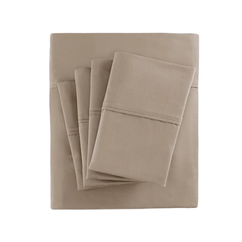 Khaki Blend Sateen 6-pc. California King Sheet Set