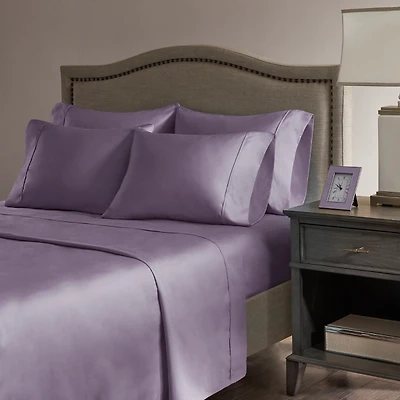 Purple Cotton Blend Sateen 6-pc. King Sheet Set