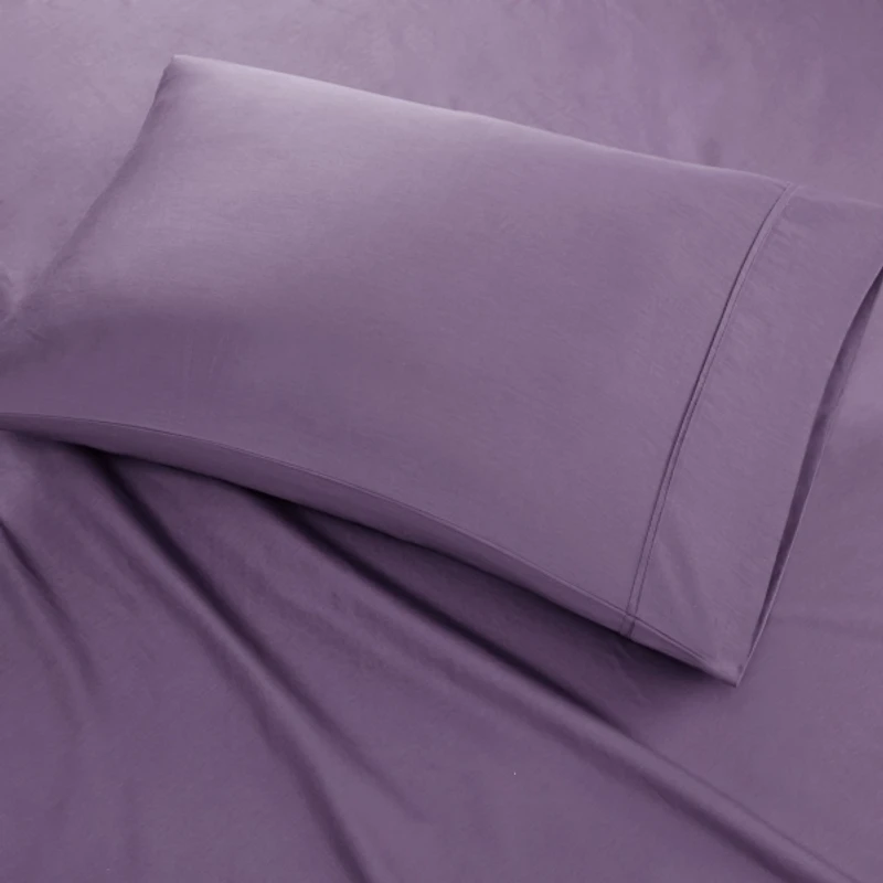 Purple Sateen 6-pc. California King Sheet Set