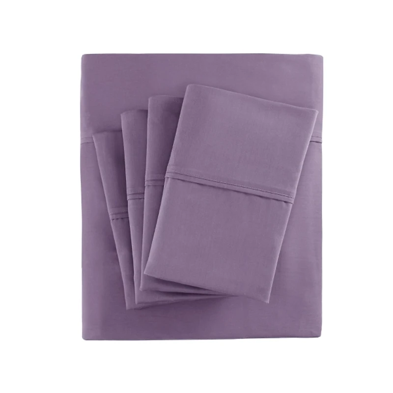 Purple Sateen 6-pc. California King Sheet Set