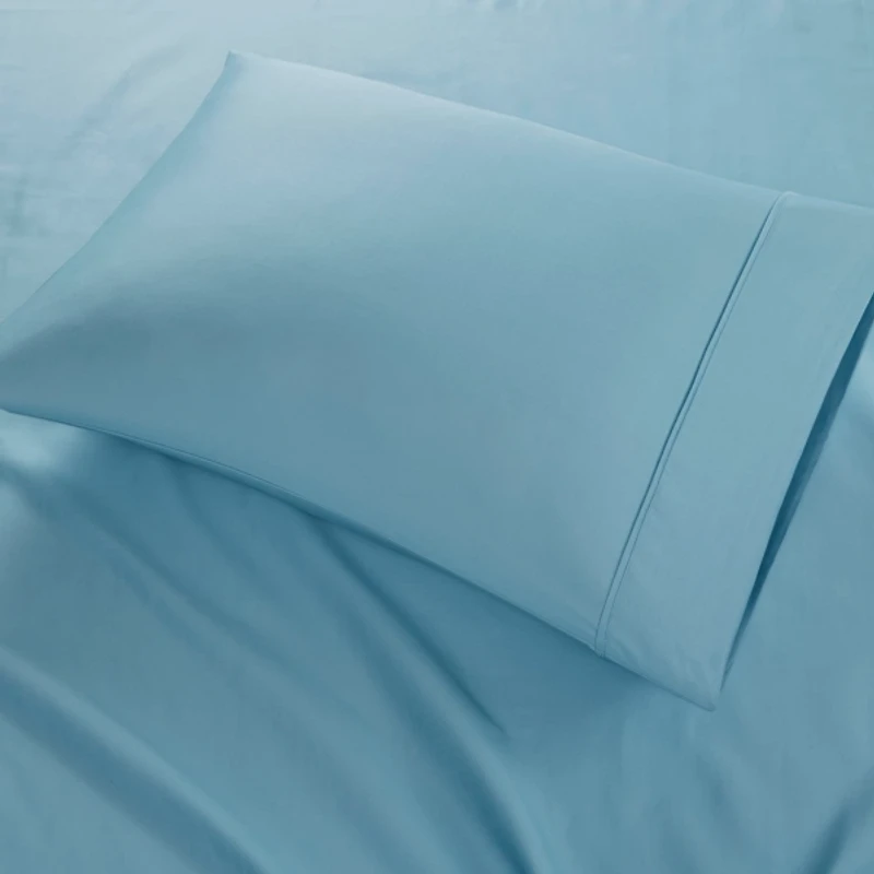 Aqua Cotton Blend Sateen 6-pc. Queen Sheet Set