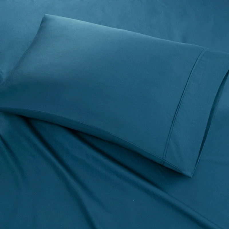 Teal Cotton Blend Sateen 6-pc. King Sheet Set