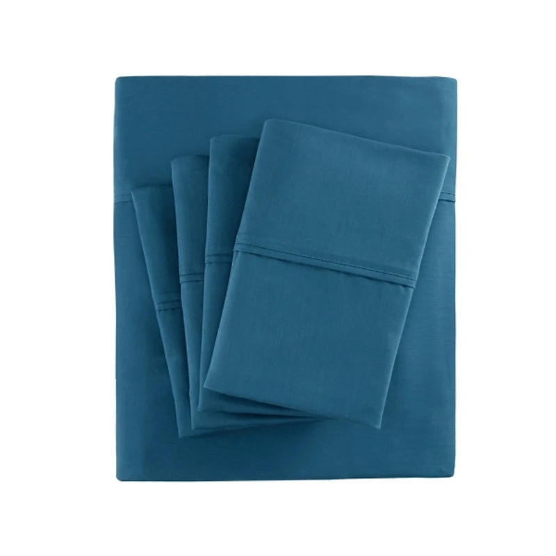 Teal Cotton Blend Sateen 6-pc. King Sheet Set