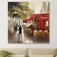 Paris in the Rain Giclee Canvas Art Print