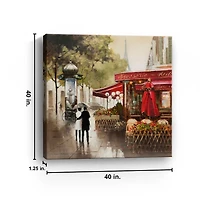 Paris in the Rain Giclee Canvas Art Print
