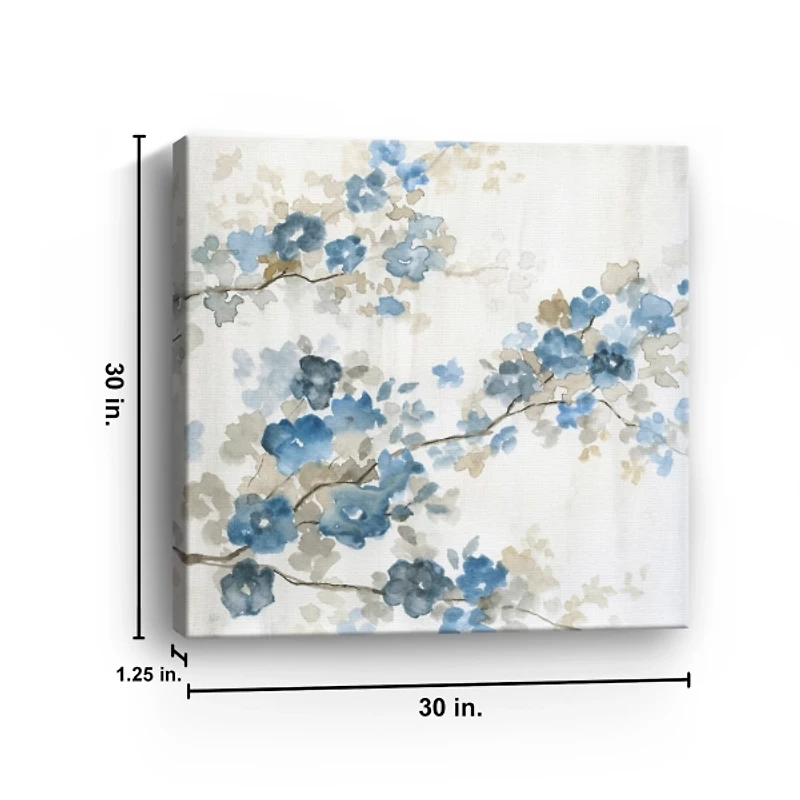 Dogwood in Blue I Giclee Canvas Art Print