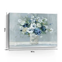 Blue Be Happy Giclee Canvas Art Print