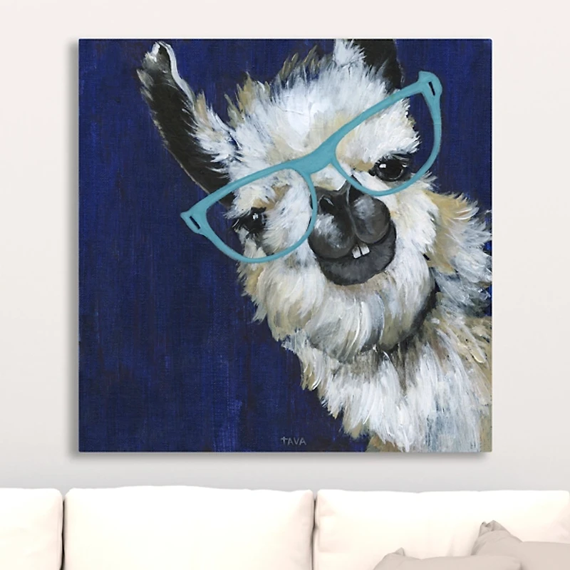 Gentlemen Llama Canvas Art Print