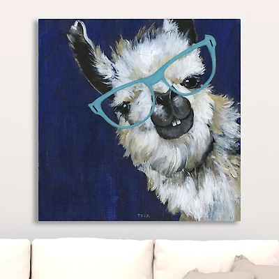 Gentlemen Llama Canvas Art Print