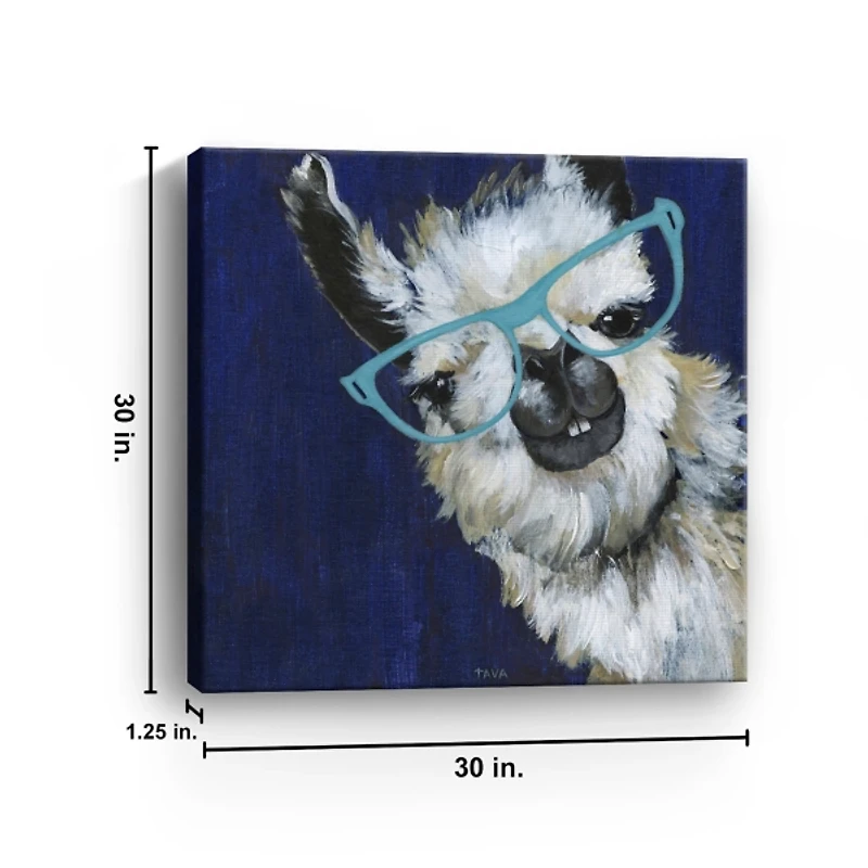 Gentlemen Llama Canvas Art Print