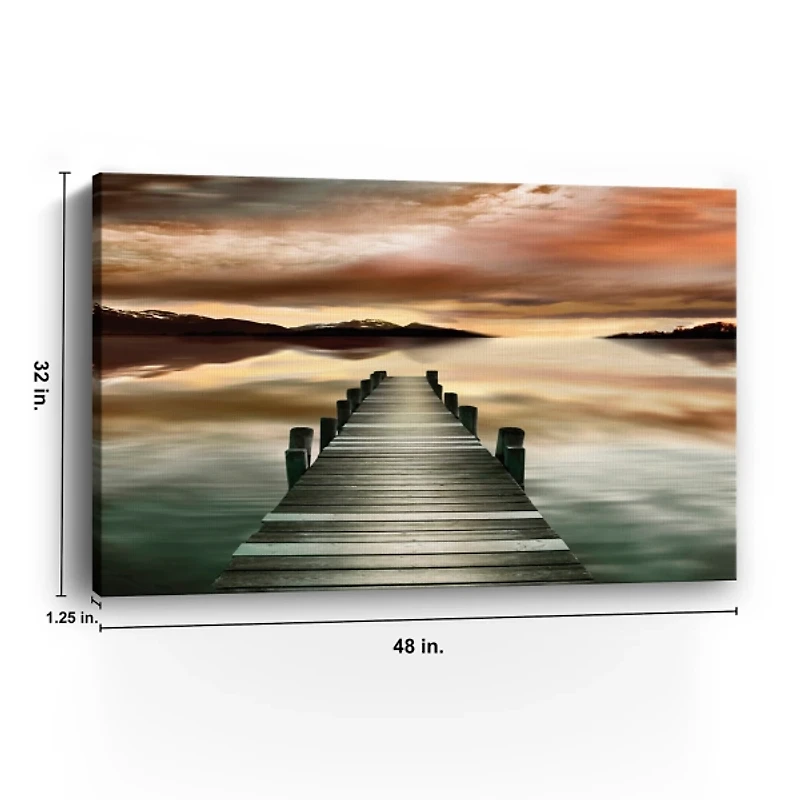 Sunset Jetty Giclee Canvas Art Print