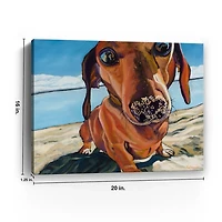 Sand Dog Giclee Canvas Art Print