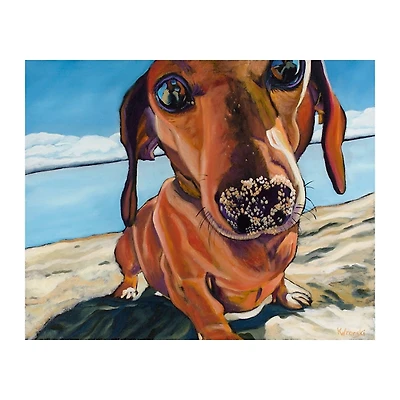 Sand Dog Giclee Canvas Art Print