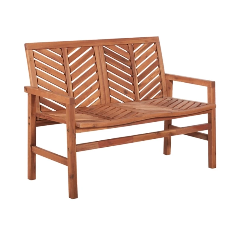 Brown Chevron Outdoor Loveseat