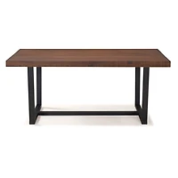 Mahogany Distressed Solid Wood Dining Table