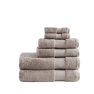 Taupe 6-pc. Turkish Cotton Bath Towel Set