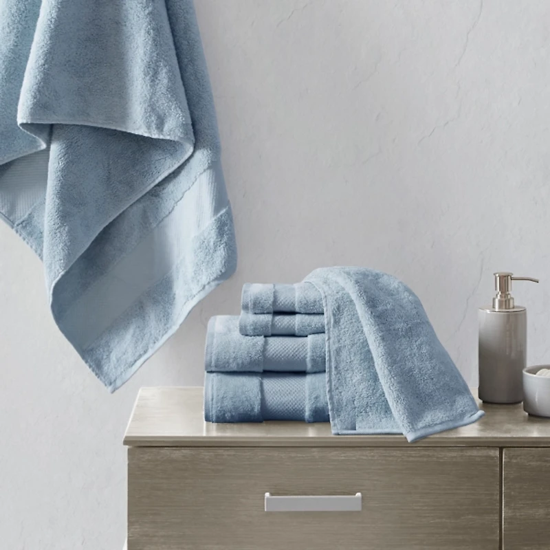 Blue 6-pc. Turkish Cotton Bath Towel Set