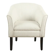 Natural Textured Barrel Accent Chair