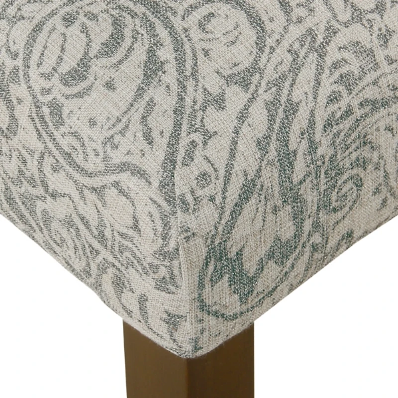 Gray Floral Parsons Dining Chairs, Set of 2