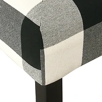 Black and White Buffalo Check Counter Stool