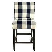 Black and White Buffalo Check Counter Stool