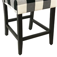 Black and White Buffalo Check Counter Stool